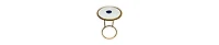 Marble & Agate Inlay End Table – Foil Finish Iron Frame for a Luxe Look