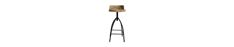 Swivel Bar Stool with Backrest – Adjustable Industrial Style Seating
