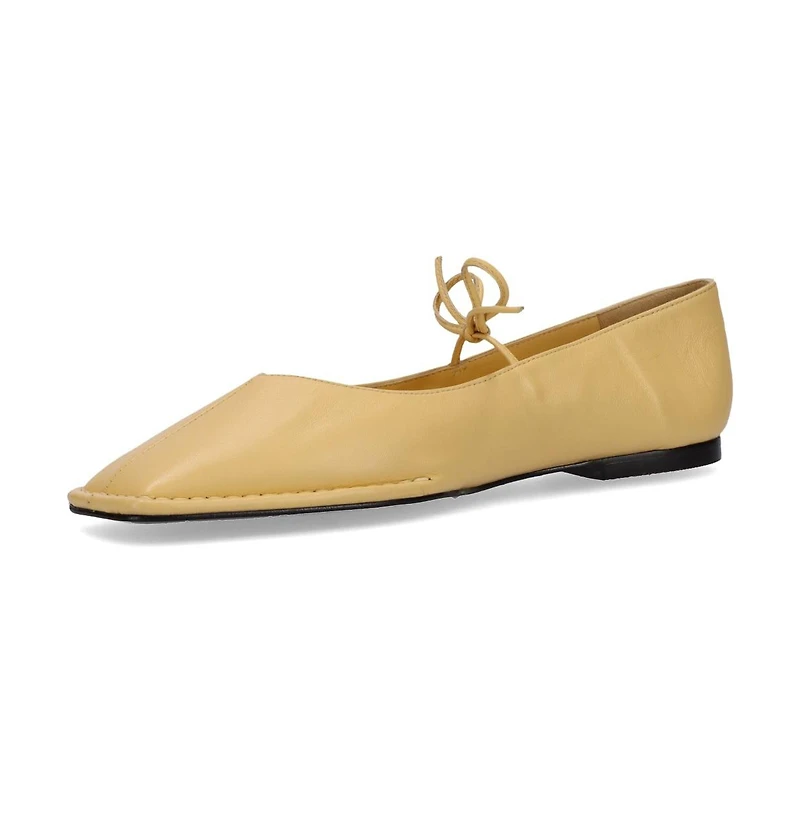 Sway Vanilla Leather Ballet Flats