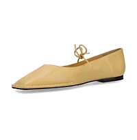 Sway Vanilla Leather Ballet Flats