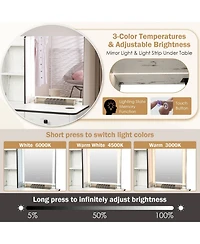 Vanity Makeup Table Set with Lighted Mirror