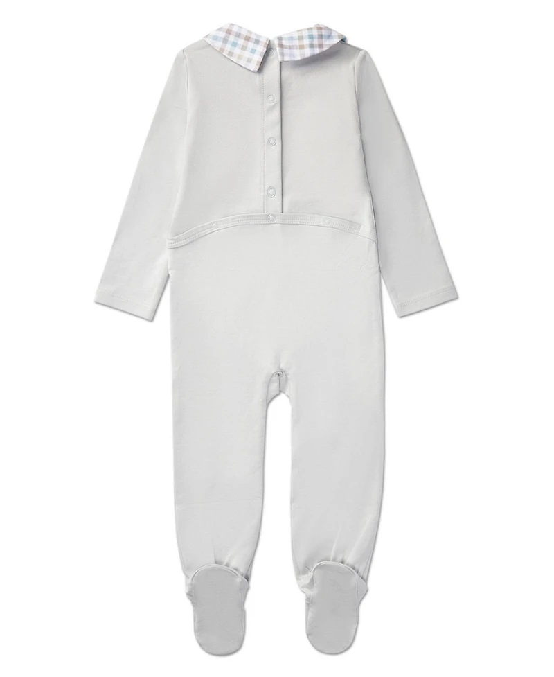 MeMoi Baby Boys Plaid-Collar Rich Footie