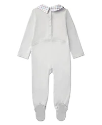 MeMoi Baby Boys Plaid-Collar Rich Footie