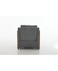 Streamdale Modern Chenille Armchair with Wooden Frame