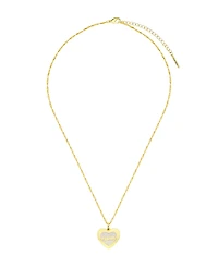 Unwritten Mother of Pearl Diamond Cut Heart Nana Necklace