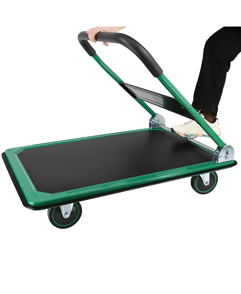 Platform Truck Hand Truck Large Size Foldable Dolly Cart for Moving Easy Storage and 360 Degree Swivel Wheels 660lbs Weight Capacity