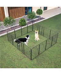 Dog Playpen Outdoor, 16 Panels Dog Pen 40" Height Dog Fence Exercise Pen with Doors for Large/Medium/Small Dogs, Portable Pet Playpen for Yard, Rv, Ca
