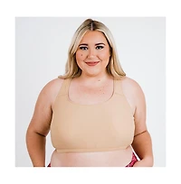 Calypsa Plus Racerback Swim Bra with Removable Cups