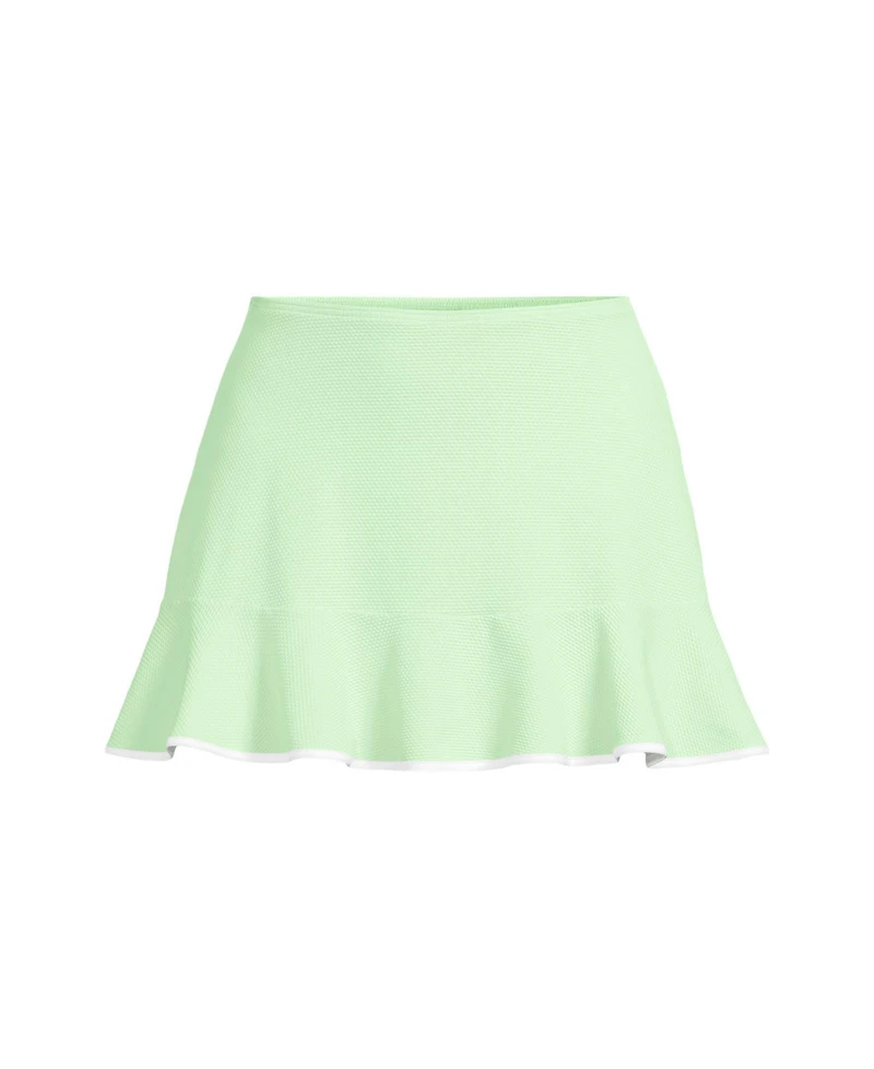 Lands' End Women's Pique Ruffle Hem Mini Swim Skirt