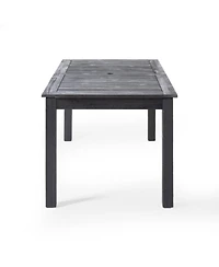 Streamdale Acacia 7-Piece Expandable Dining Set, Gray