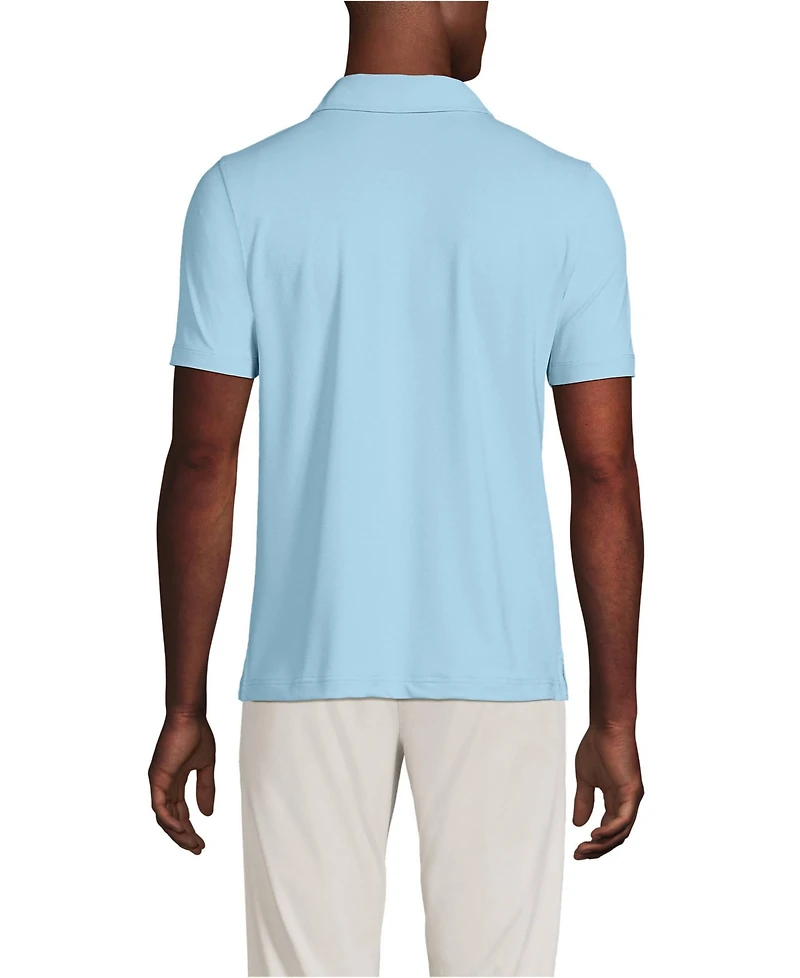Lands' End Men's Short Sleeve Performance Snap Polo