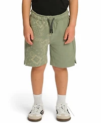 Sovereign Code Little and Big Boys Fleece Print Blocked Shorts