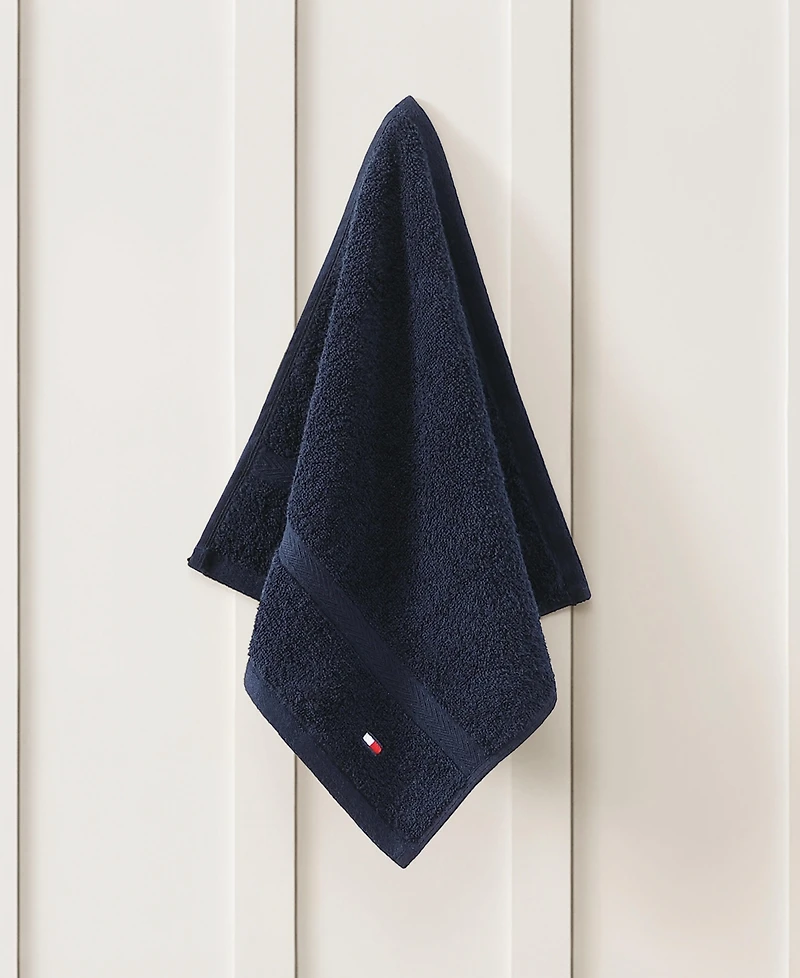 Tommy Hilfiger Home Modern American Solid Cotton Washcloth, 13" x