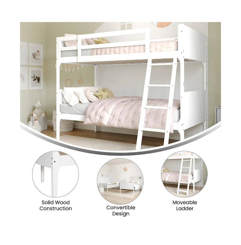 Samuel Kids Bunk Bed With Convertible