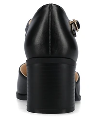 Journee Collection Women's Evangeline Stacked Heel Pumps
