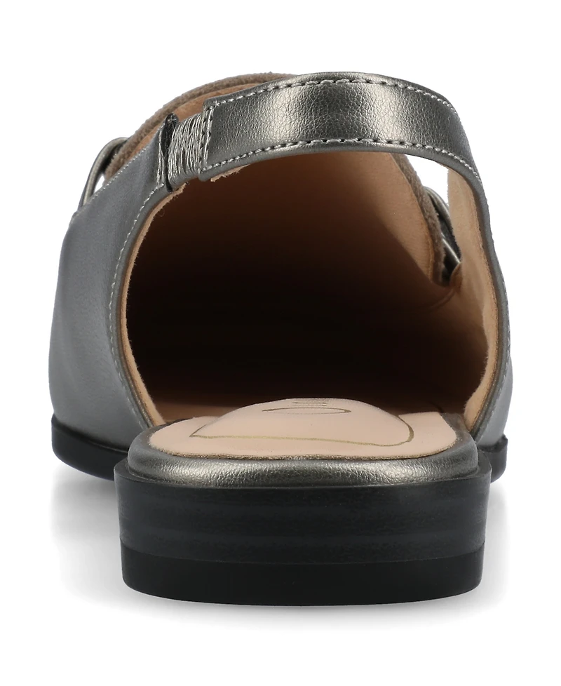 Journee Collection Women's Lainey Square Toe Slingback Loafers