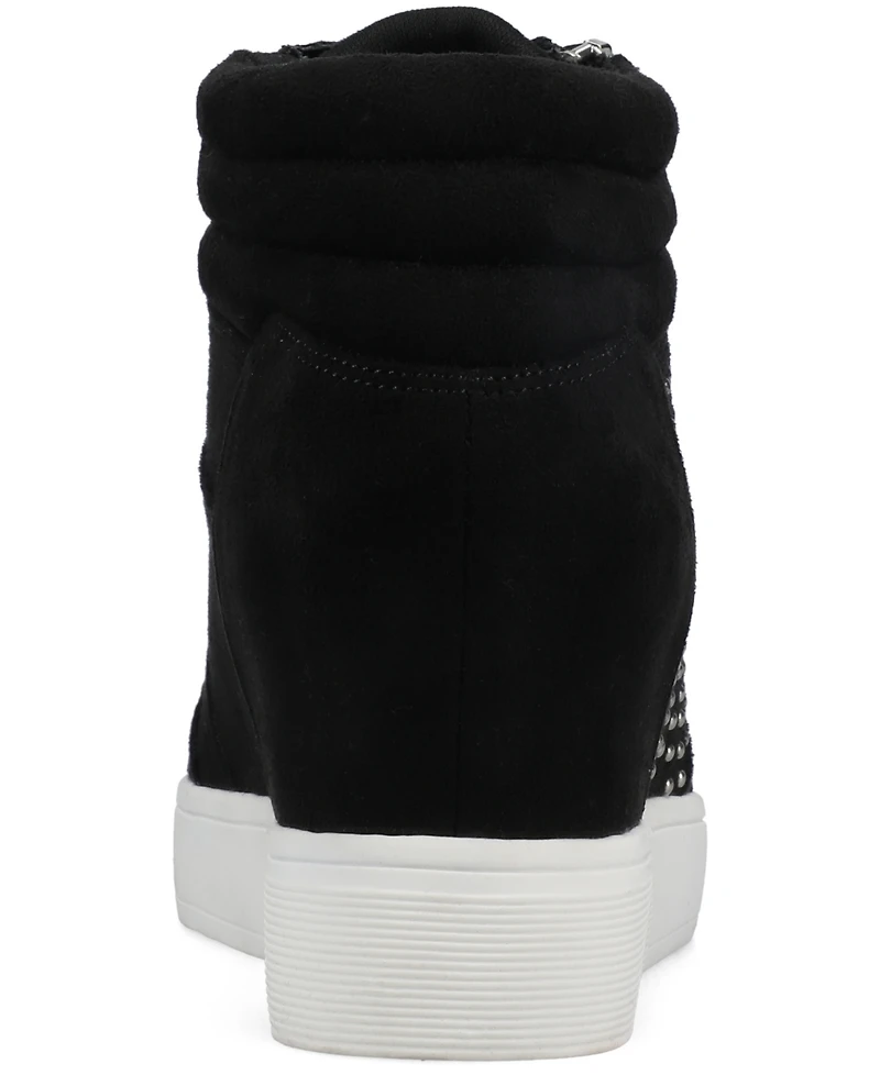 Journee Collection Women's Clarity Round Toe Comfort Wedge Sneakers