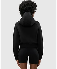 Alpenhaus Women's Sorlin Hybrid Insulated Bomber Jacket with Removable Hood