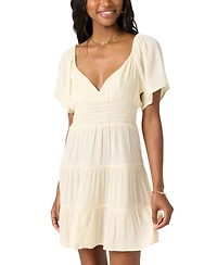 O'Neill Juniors' Layken Short-Sleeve Solid Mini Dress