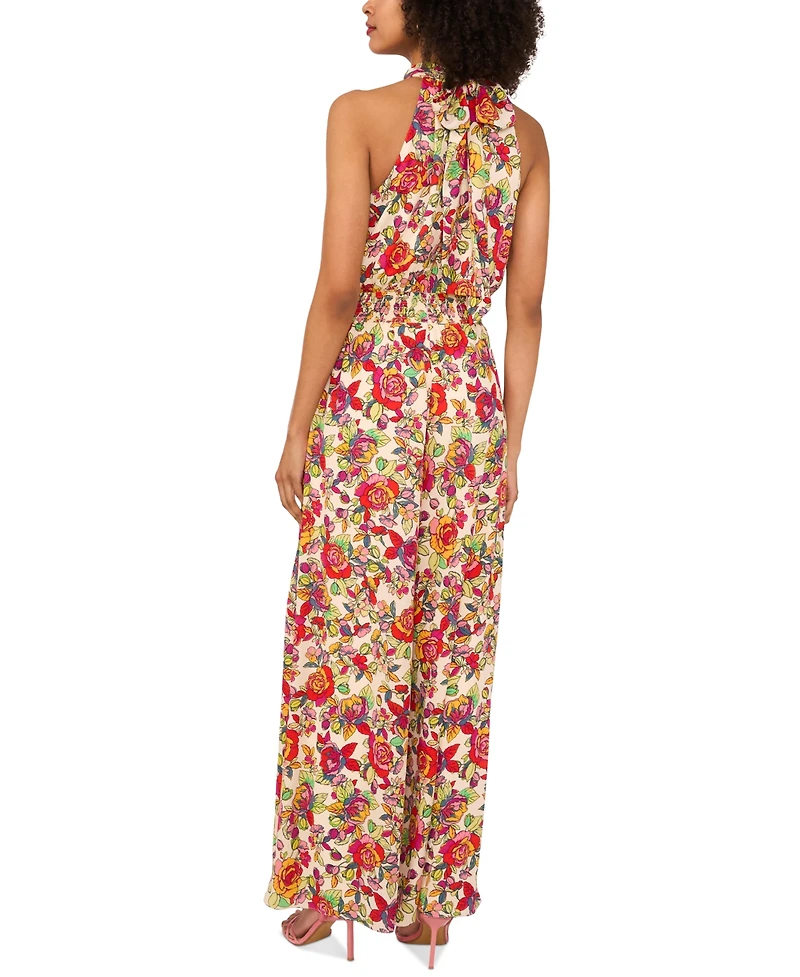 Vince Camuto Women's Halter Smocked-Waist Jumpsuit