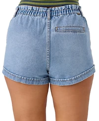 O'Neill Juniors' Tasia Stretch-Waist Denim Shorts