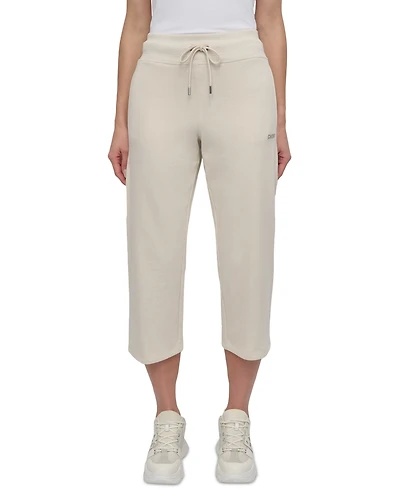 Dkny Sport Women's Studded-Logo Cropped Pants
