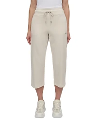 Dkny Sport Women's Studded-Logo Cropped Pants