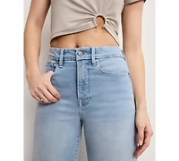 Good American Women's Waist Palazzo Crop Light Compression Jeans