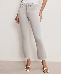 Good American Women's Soft Tech Legs Cropped Mini Bootcut Jeans