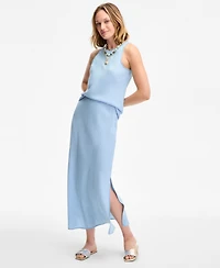 On 34th Women's Chambray Maxi Slip Skirt, Exclusively at Macy's