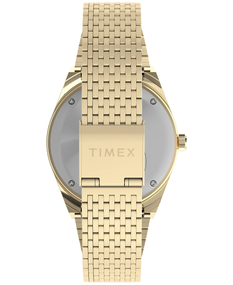 Timex Men's Analog Gold-Tone Stainless Steel Watch, 38mm