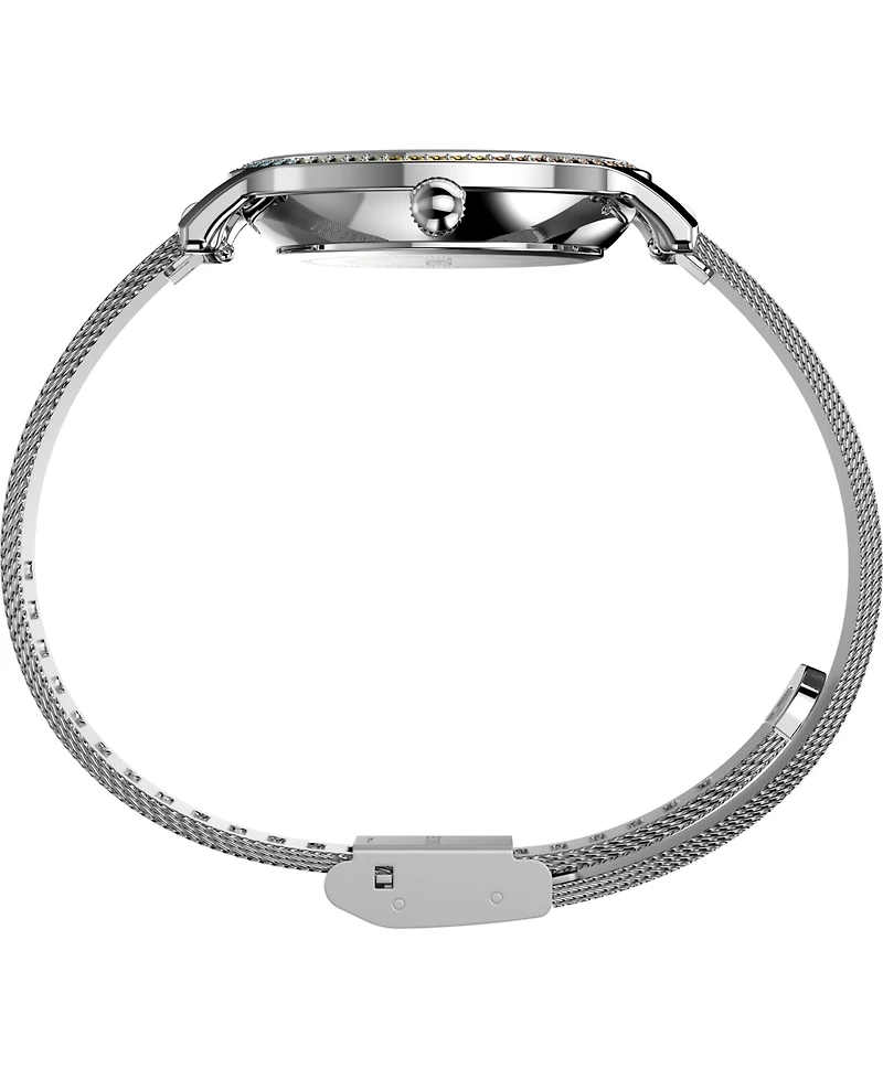 Timex Women's Analog Silver-Tone Stainless Steel Watch, 31mm