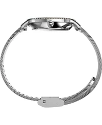 Timex Women's Analog Silver-Tone Stainless Steel Watch, 31mm