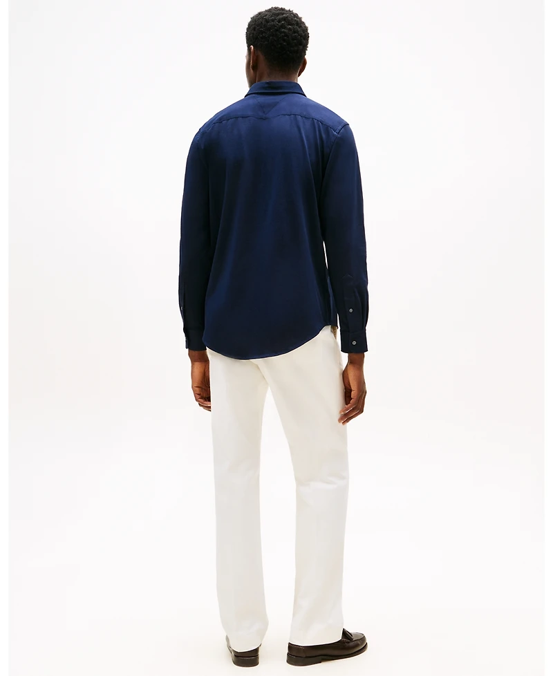 Tommy Hilfiger Men's Long Sleeve Button Front Performance Shirt