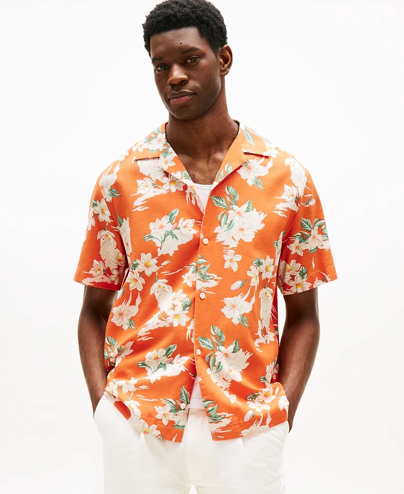 Tommy Hilfiger Men's Regular-Fit Floral Camp Shirt