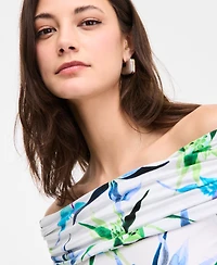 I.n.c. International Concepts Women's Printed Off-The-Shoulder Top, Exclusively at Macy's