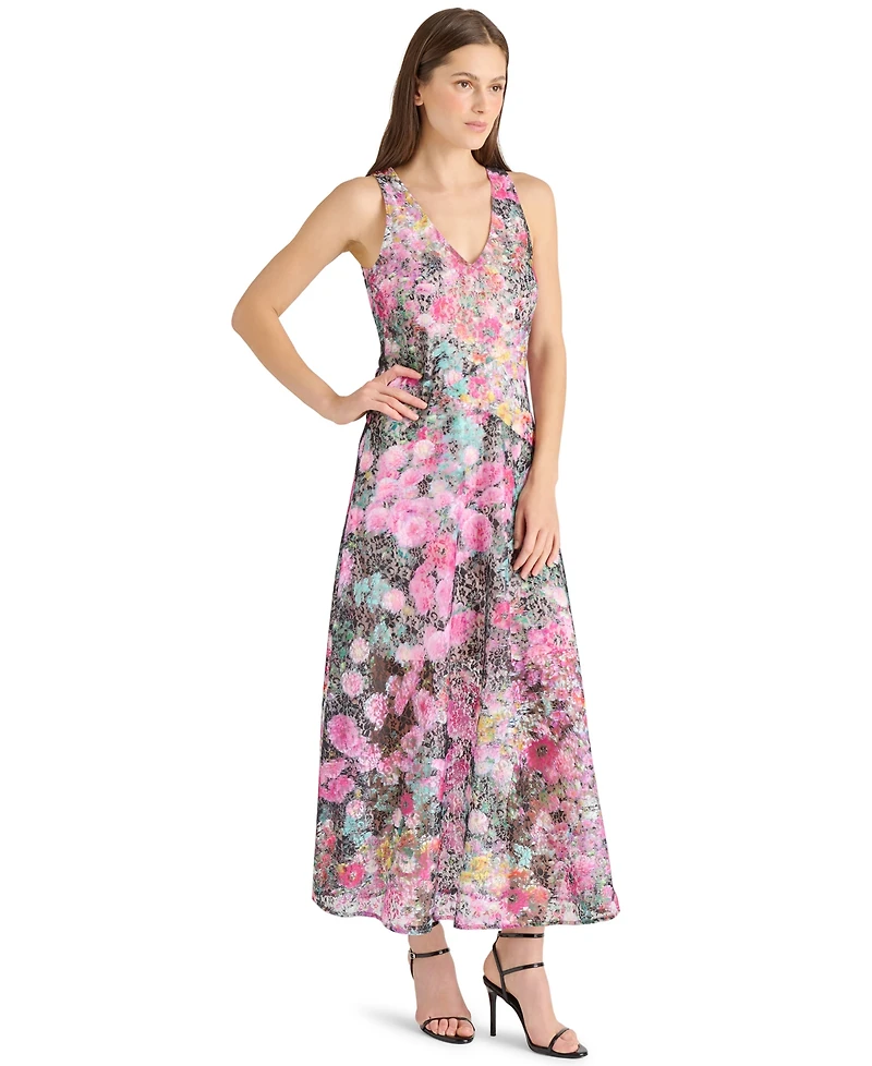 Steve Madden Women's Theo Printed Lace Sleeveless Dress