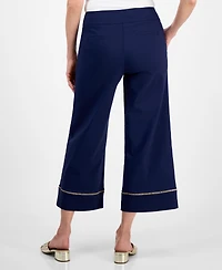 Jm Collection Women's Metallic-Trim Pull-On Capri Pants, Exclusively at Macy's