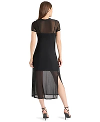 Steve Madden Women's Nola Mesh Midi Dress