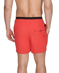 Calvin Klein Men's Logo Elastic Waist Modern Euro 5" Volley Swim Trunks