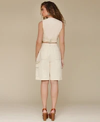 Avec Les Filles Women's Long Cargo Shorts