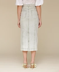 Avec Les Filles Women's Denim Midi Skirt
