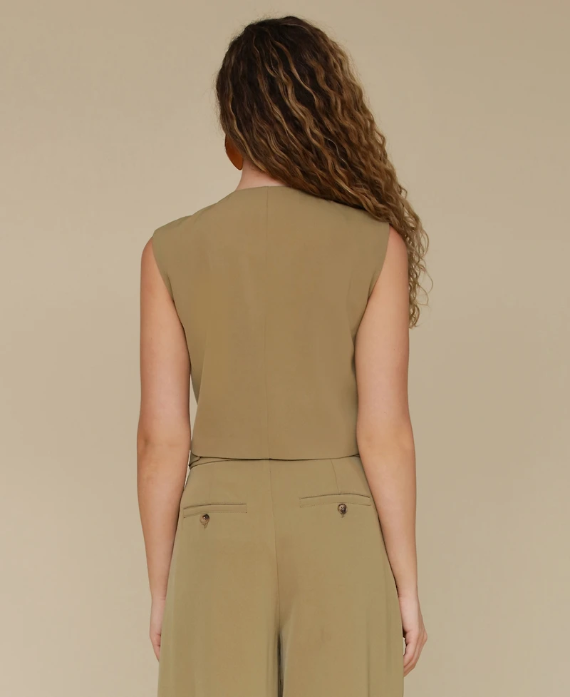 Avec Les Filles Women's Cropped Boxy Vest