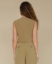 Avec Les Filles Women's Cropped Boxy Vest