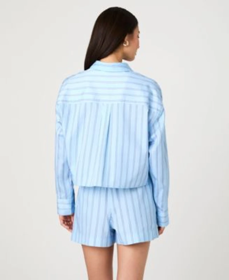 French Connection Womens Lorenzo Striped Cropped Shirt Lorenzo Striped Shorts