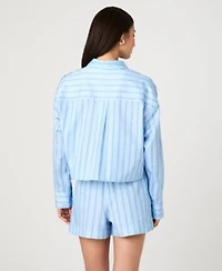 French Connection Womens Lorenzo Striped Cropped Shirt Lorenzo Striped Shorts