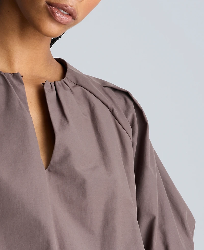 Kenneth Cole Women's Cropped Puff-Sleeve Top