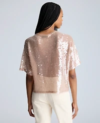 Kenneth Cole Women's Oversized Sequin T-Shirt