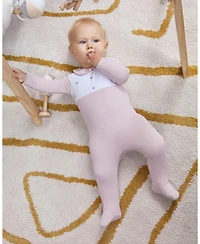 MeMoi Baby Girls Petite Hearts Pintuck Footie