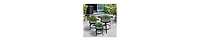 3-Piece Galvanized Metal Planter Set – Round Tub Design with Iron Stands